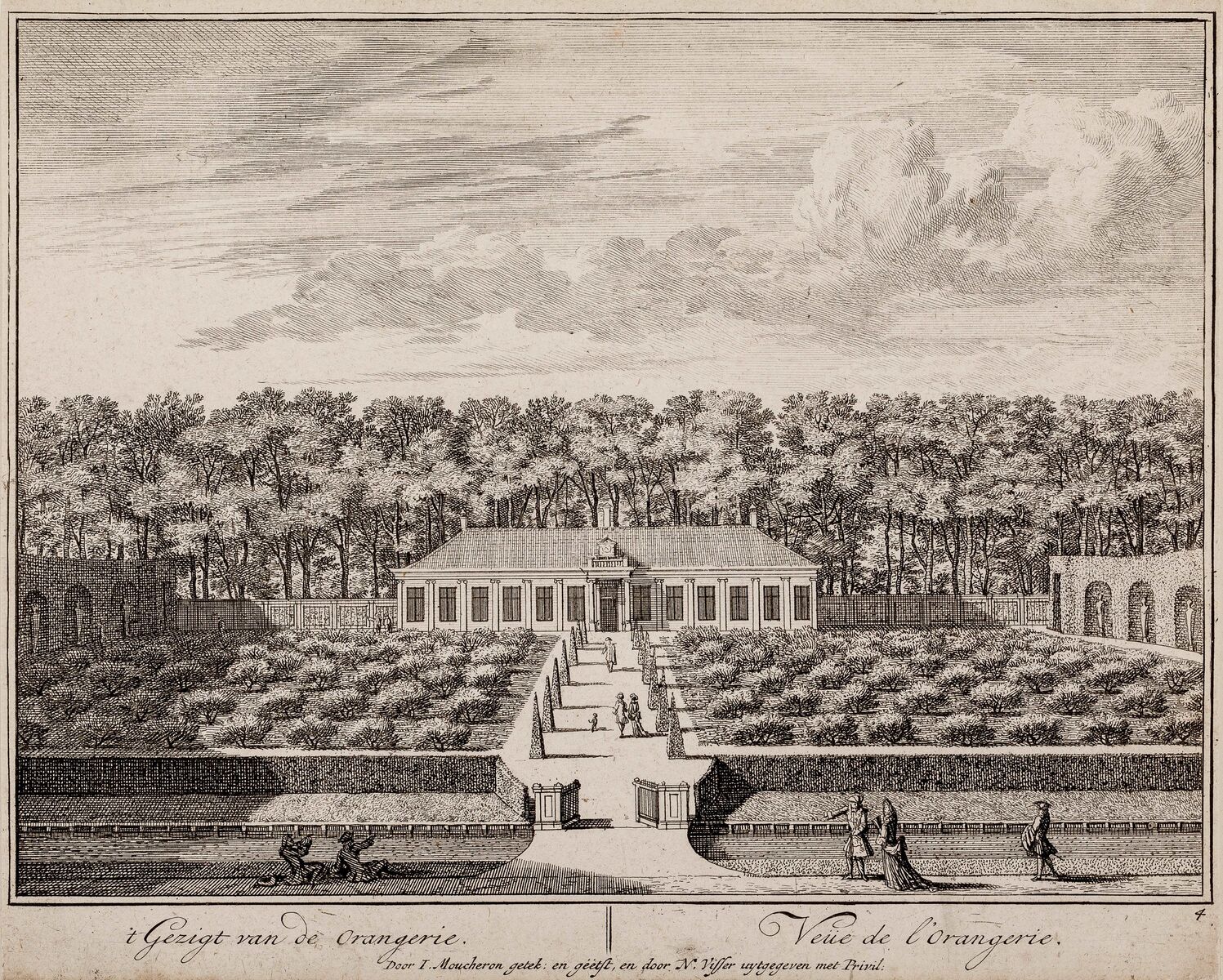 Gezicht op de orangerie van huis Heemstede te Houten